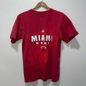 Adidas Red Miami Heat Tee